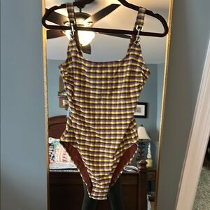 NWT TORY BURCH Checkered Swimsuit. All tags and linings still on it.